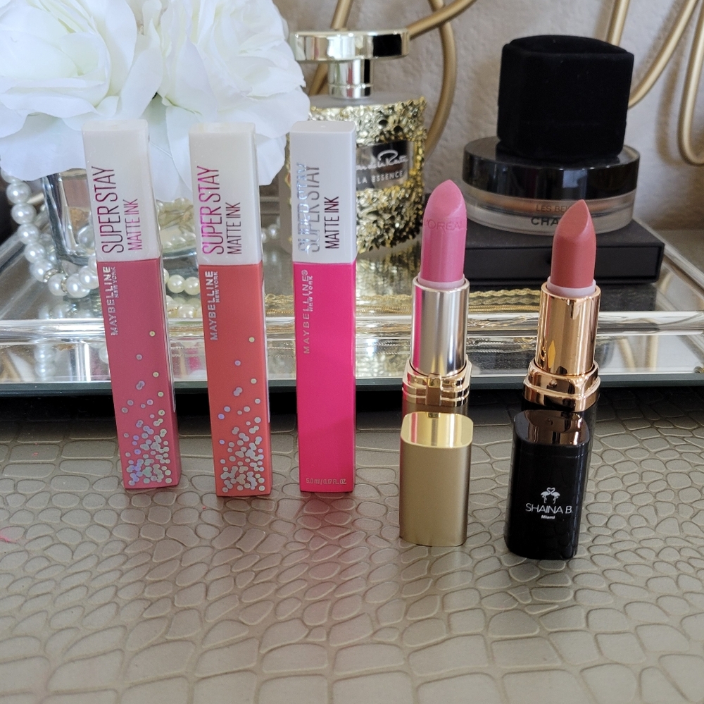 Bundle Lipsticks Maybelline Super Stay Matte Ink Loreal Shana B Miami